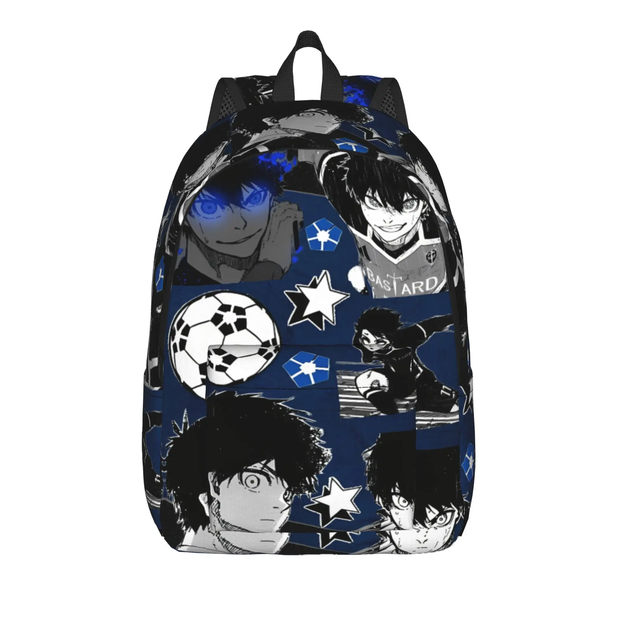 Blue Locks  Backpack  Youth Polyester Travel Backpacks Print Kawaii High School Bags Rucksack