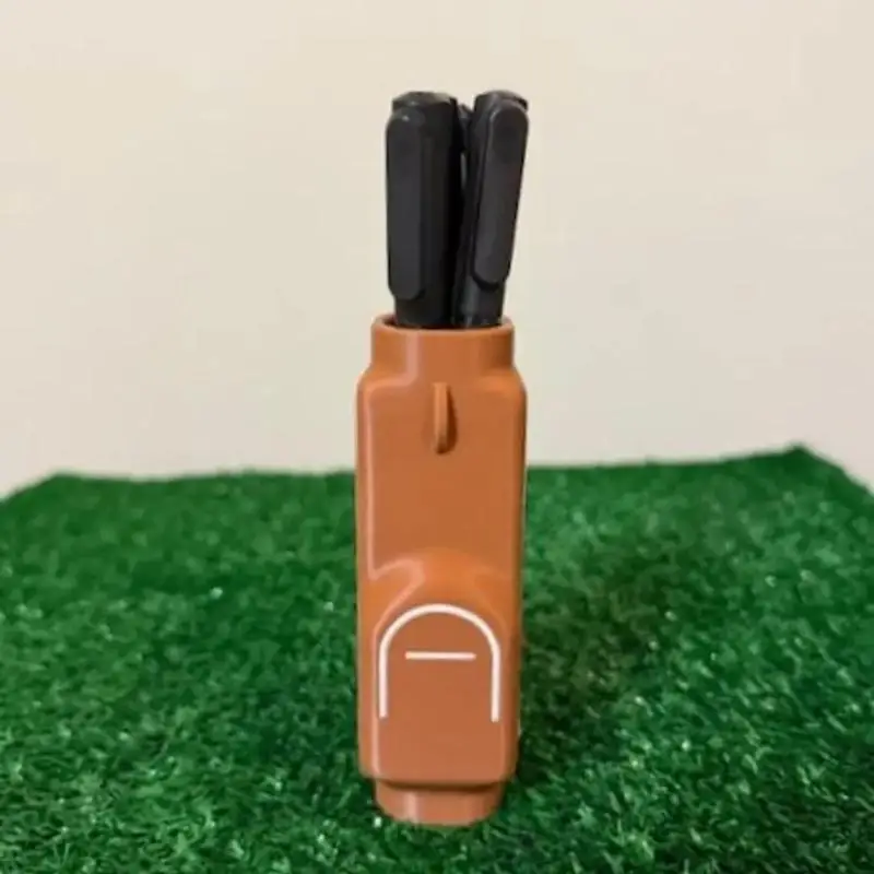 E8BD Set of 2 Golf Bag Desk Caddies for Writing Supplies and Display