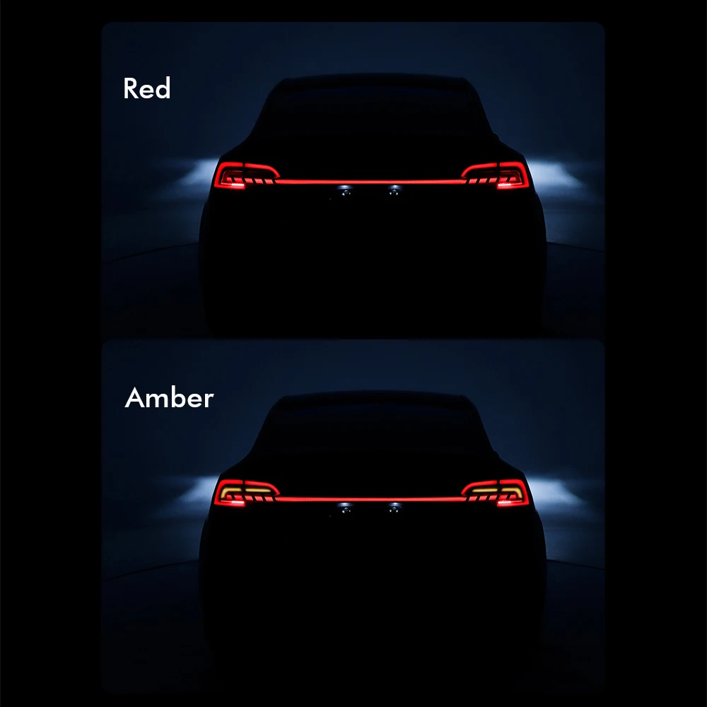 CSSBOON Luci posteriori a larghezza intera Luci posteriori di avvertimento posteriori a LED per auto Indicatori di direzione posteriori Luce freno per accessori Tesla Model 3 Y