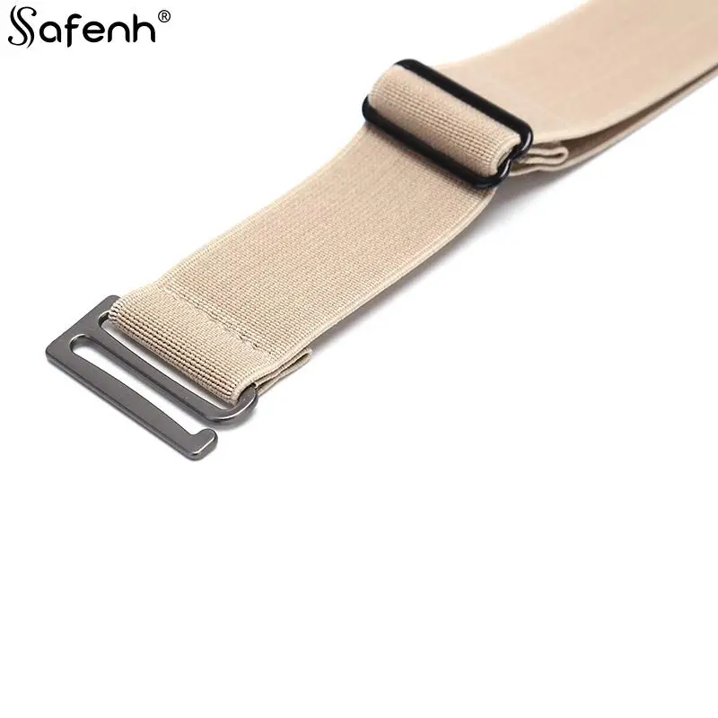 New Waistband Women Invisible Belt Buckle Plastic Comfortable Elastic Belt For Women Men Adjustable No Show Web Belt For Jeans