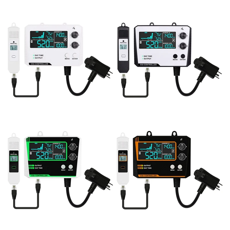 Best-Carbon Dioxide Controller Single Channel Split Probe CO2 Monitor CO2 Pressure Reducer Valve For Greenhouse US Plug