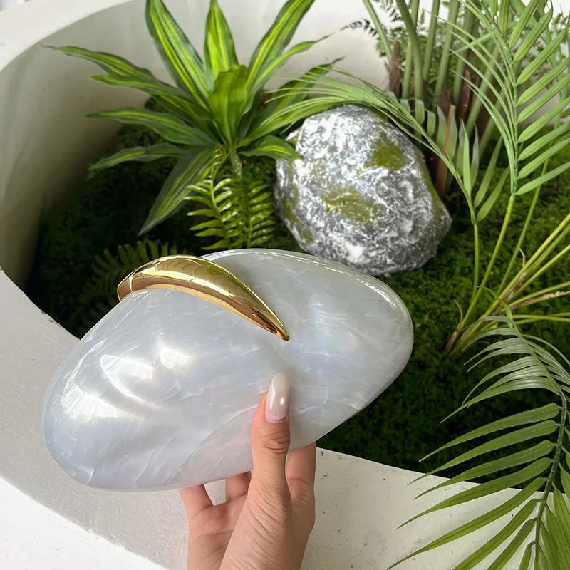 

Luxury Acrylic Transparent Water Drop Banquet Bag High Quality Goose Egg Handbag Crossbody Bag Shoulder Bag