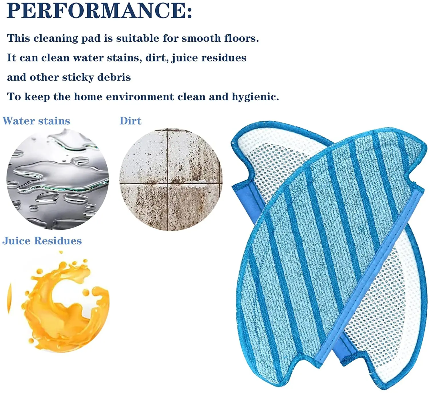 10Pcs Mop Cloths Compatible with Ecovacs Deebot Ozmo T8 AIVI T8 Max and T8 Series/ T9 Series/ N8 Pro Plus/ N8 Pro Vacuum Cleaner