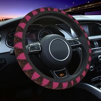 Custom Hello Kitty Cat Anime Steering Wheel Cover for Women Anti-Slip Steering Wheel Protector Universal 37-38cm Car Accessories