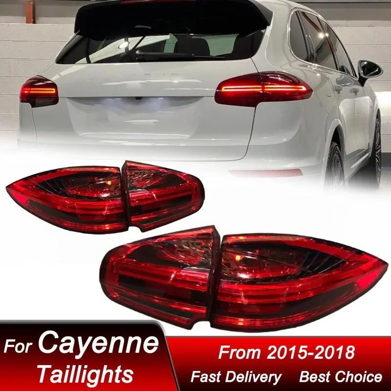 

Pop Car Tail Lights For Porsche Cayenne 2015-2018 OEM LED Dynamic Turn Signal Light Assembly 95863106100 95863106500 9586310660