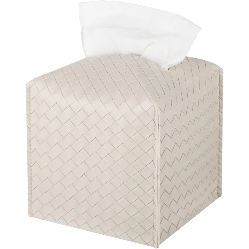 Chic PU Leather Tissue Box Holder for Home