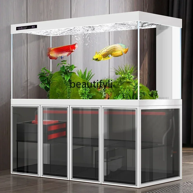 

53V Bottom Filter Dragon Fish Tank Large Living Room New Home Office Subareas Screens Ecological Intelligent Constant Temperat