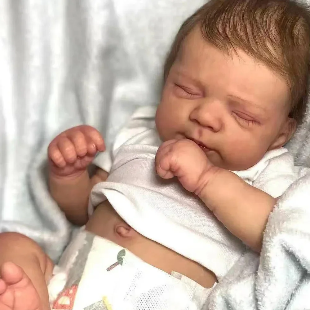 Risbecko 19 pouces déjà peint fini Reborn bébé poupée-fait à la main Reborn Preemie bébé nouveau-né enfants jouet cadeau fille poupées