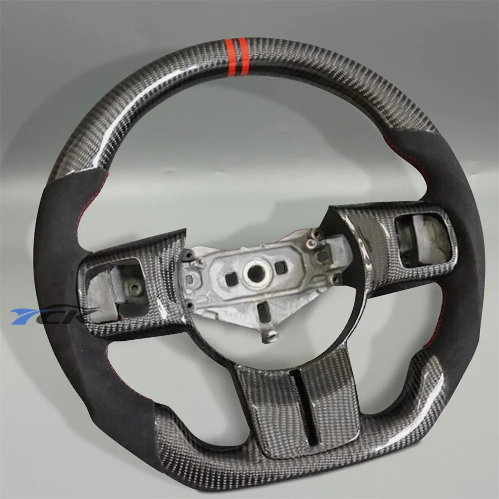 

Car Steering Wheel For Jeep Wrangler 2011 2012 2013 2014 2015 2016 2017 Customized Carbon Fiber Red Ring accessories