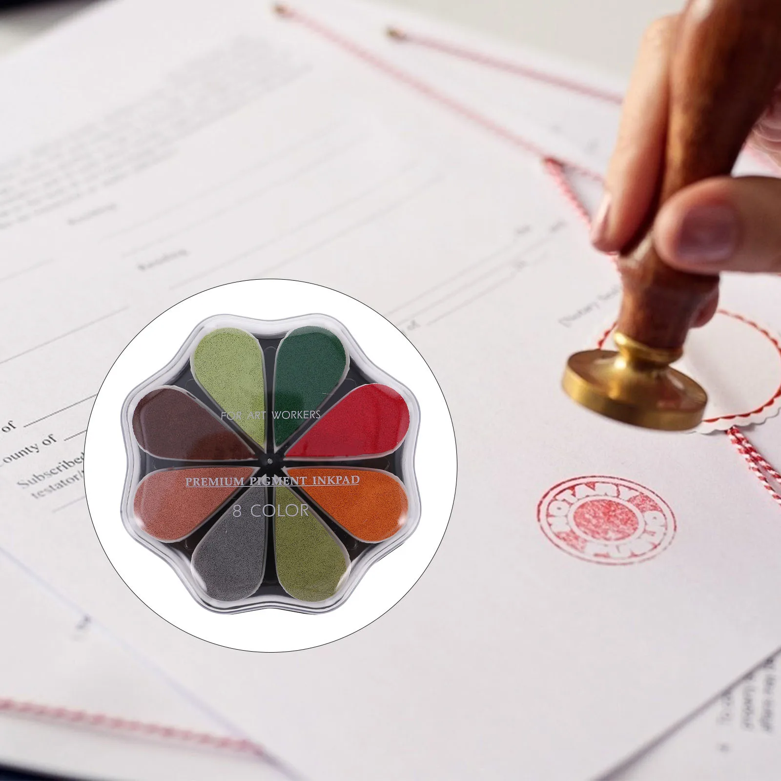 

Compact Multicolor Ink Pad for DIY Craft Supplies Portable Easy to Store Stamp Pad for Creative Art Projects School Home Use