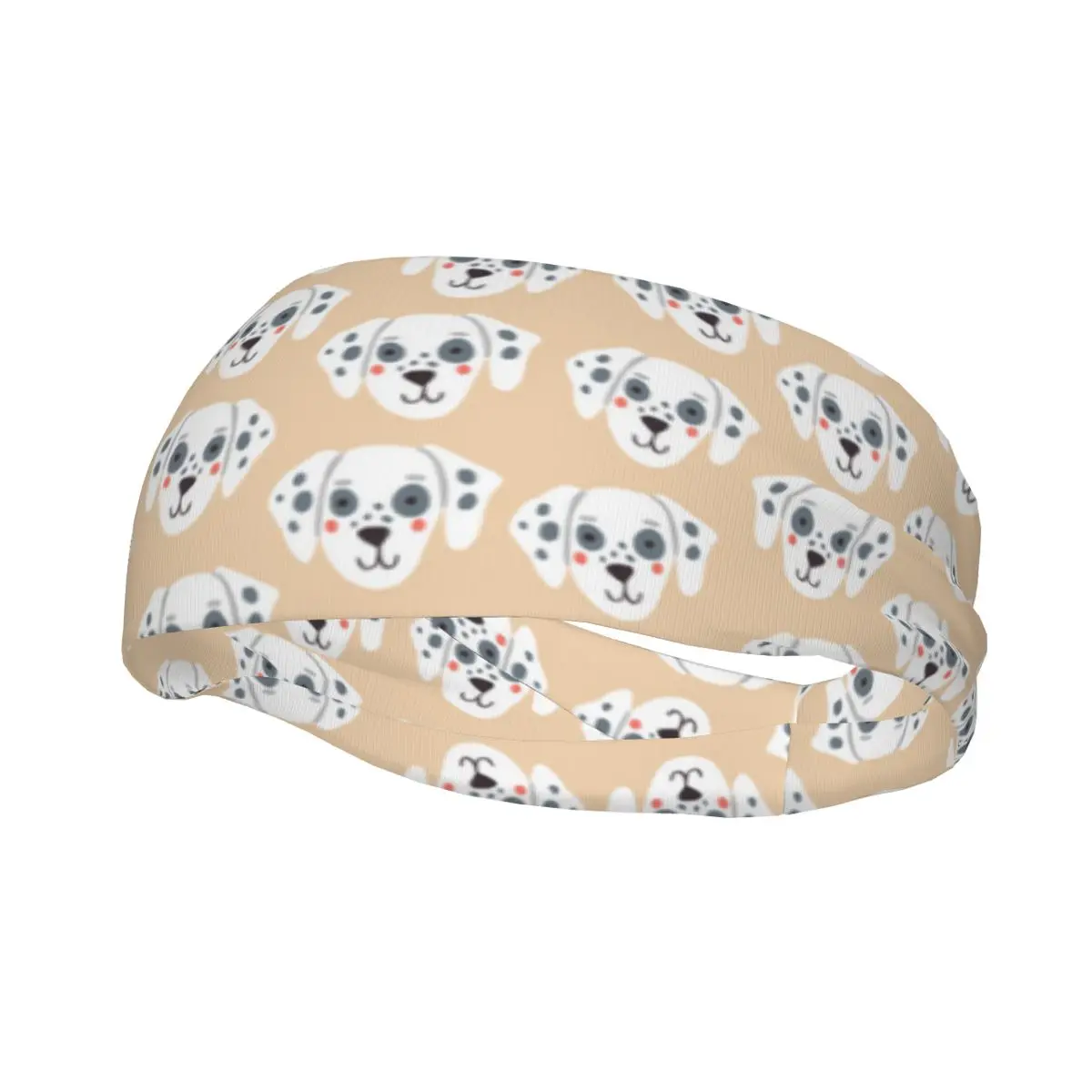 Sports Sweatband Breathable Headband Sweat Hair Head Band Dalmatian Dog Faces Yoga Headband