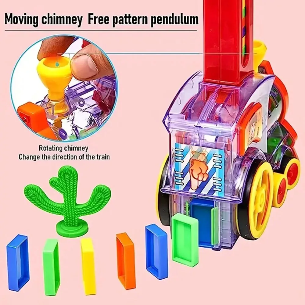 Lovely Dominos Trains Toys For Children Funny Imaging Thinking Building Toys Gift For Children' S Day