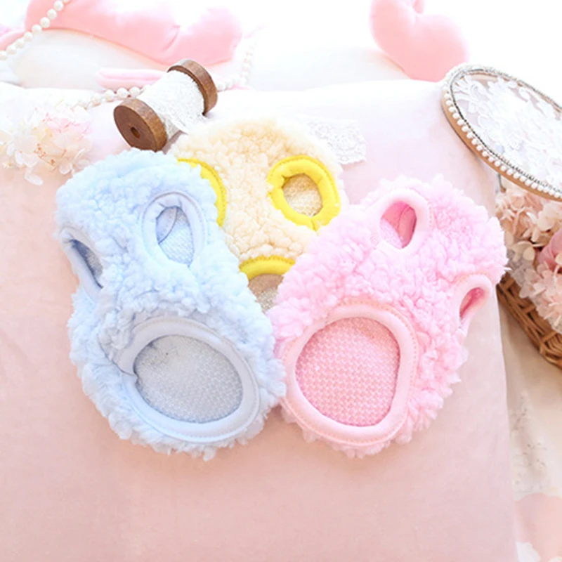 Winter Baby Pet Clothes Warm Fleece Kitten Puppy Bunny Vest Cute Print Small Animals Clothing