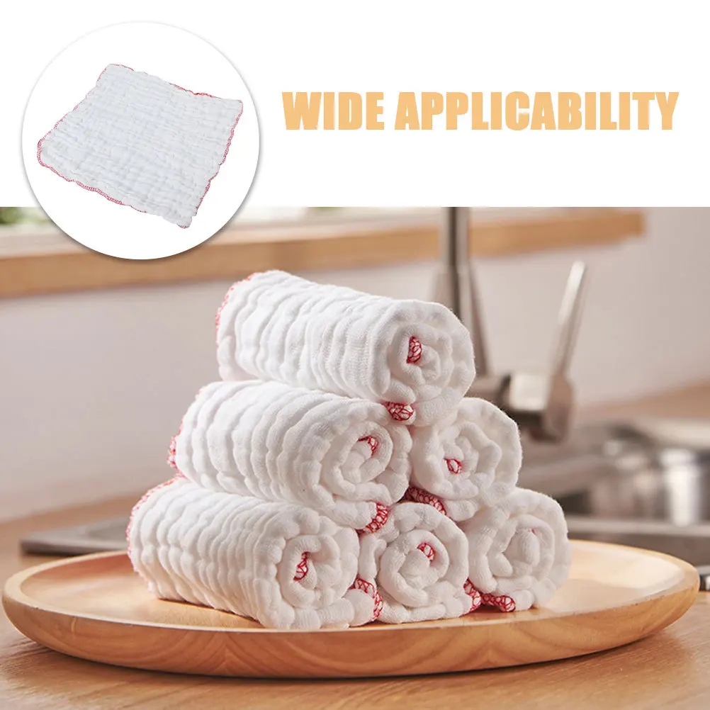6 قطعة مناشف المطبخ القطنية المتينة ماصة تنظيف الملابس للأطباق والطاولات والأثاث متعدد الاستخدامات لا خدش لينة 12 طبقات #6
