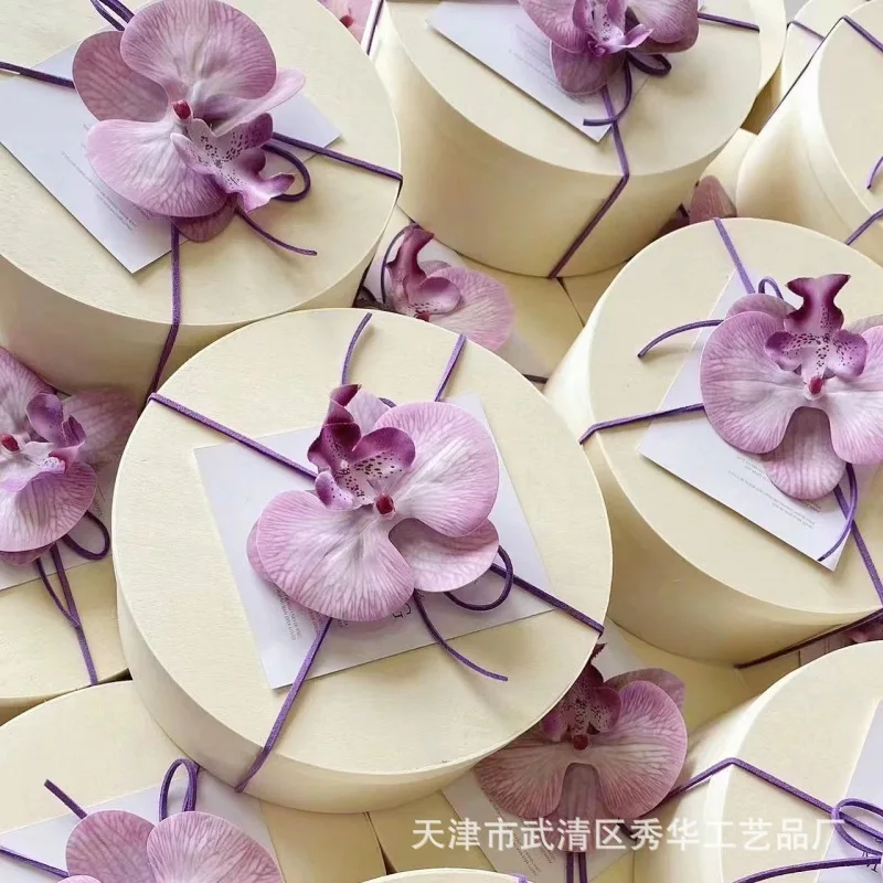 

20Pcs 3D Printed Film Butterfly Orchid Head Wedding Souvenir Diy Candy Box Decoration for Party Event Phalaenopsis Flower Head