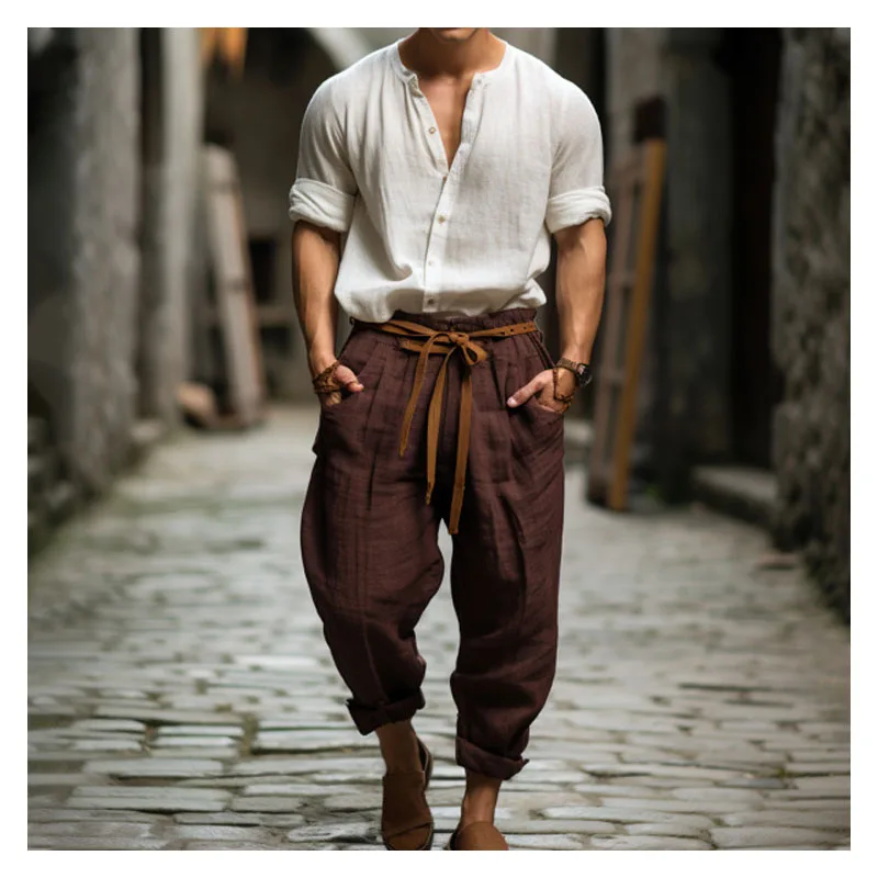 Male Gym Summer Pants Men's Sweatpants Men's Solid Color Holiday Casual Pants Men's Clothing Soft and Comfortable Home Pants