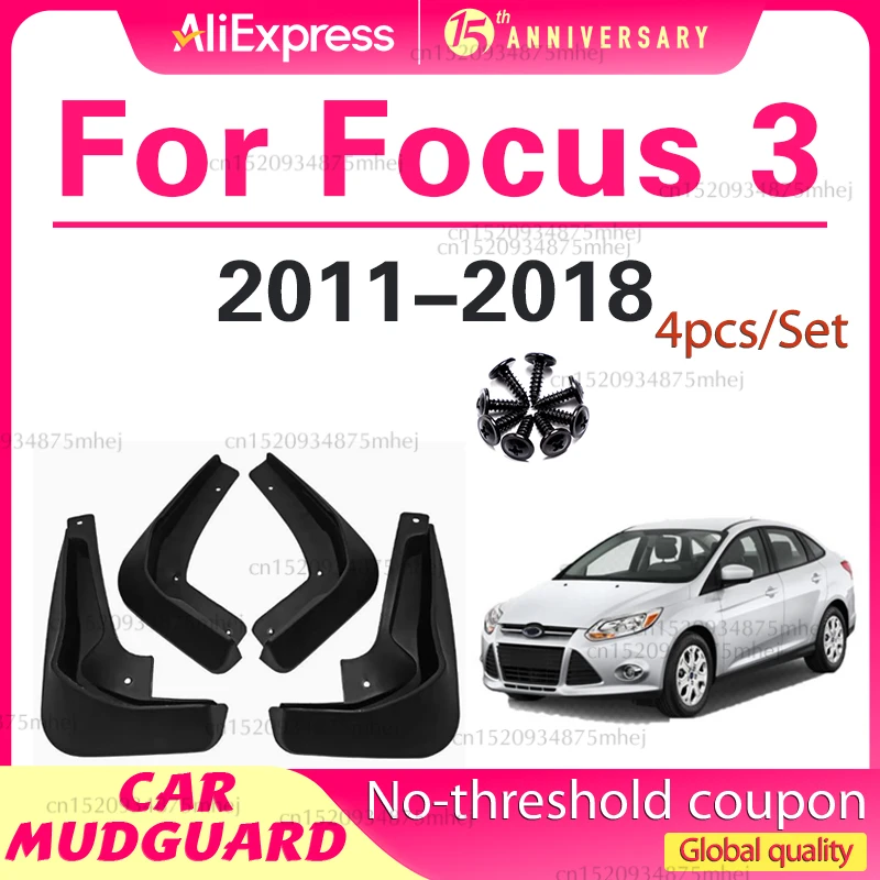 

for Ford Focus 3 MK3 2011 2012 2013 2014 2015 2016 2017 2018 Mudguards Mudflap Fender Mud Flaps Guards Splash Car Accessories