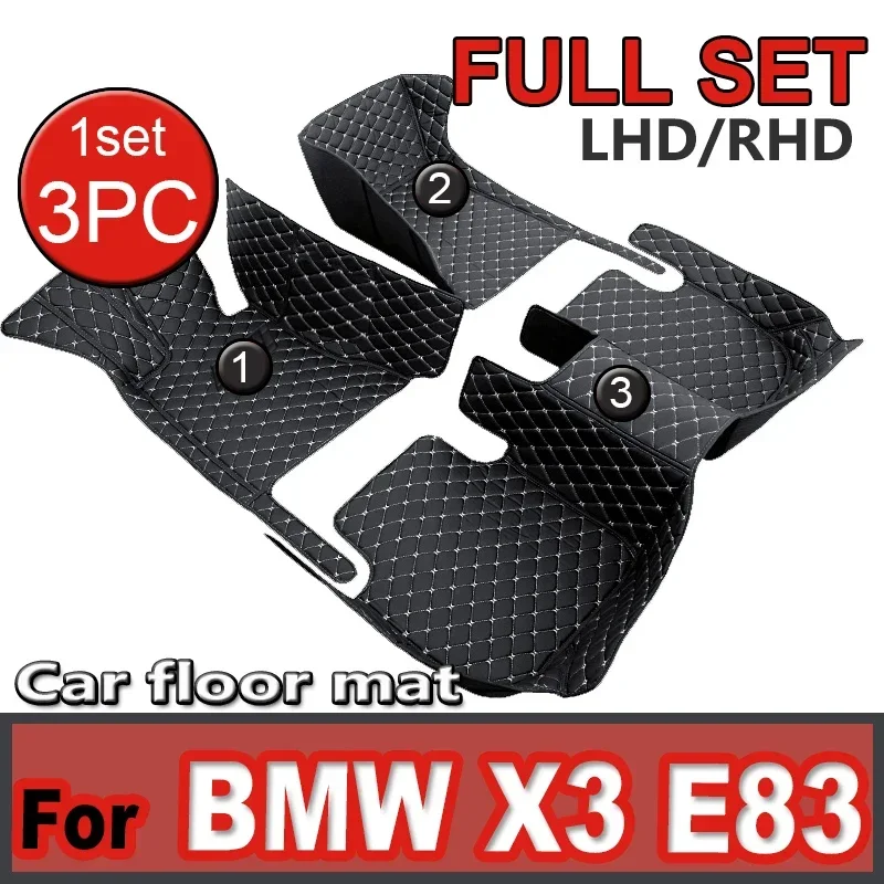 

Car floor mats for BMW X3 E83 2005 2006 2007 2008 2009 2010 Custom auto foot Pads automobile carpet cover interior accessories