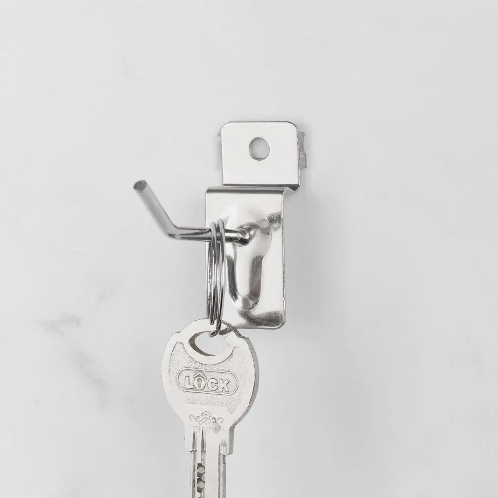 5Pcs Convenient Metal Holder Panel Hang Fits Storage Racks Goods Shelf Retail Shop Peg Display Hooks