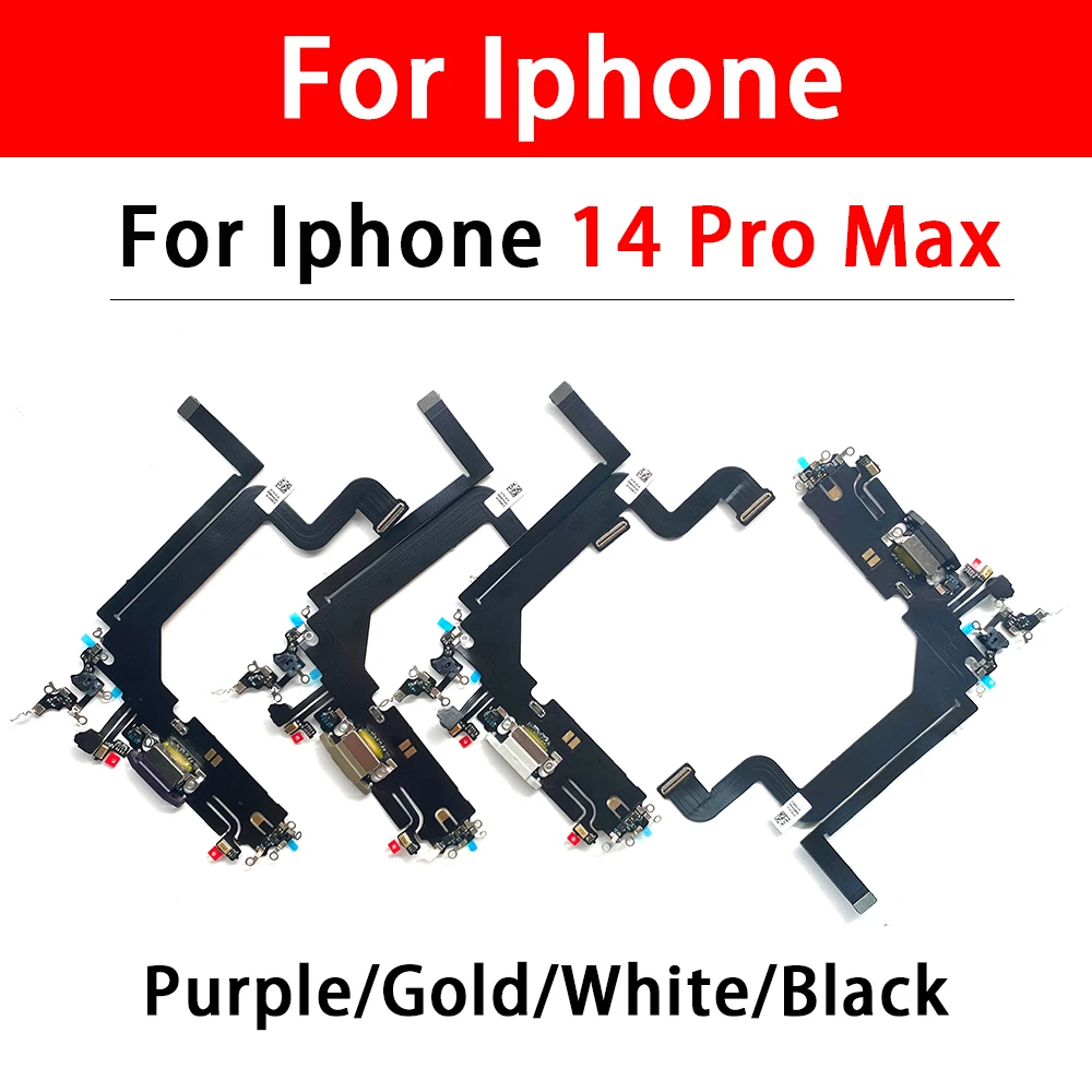 10Pcs/Lot, New For iPhone 14 Pro Max Plus USB Charging Port Dock Charger Plug Connector Board Flex Cable