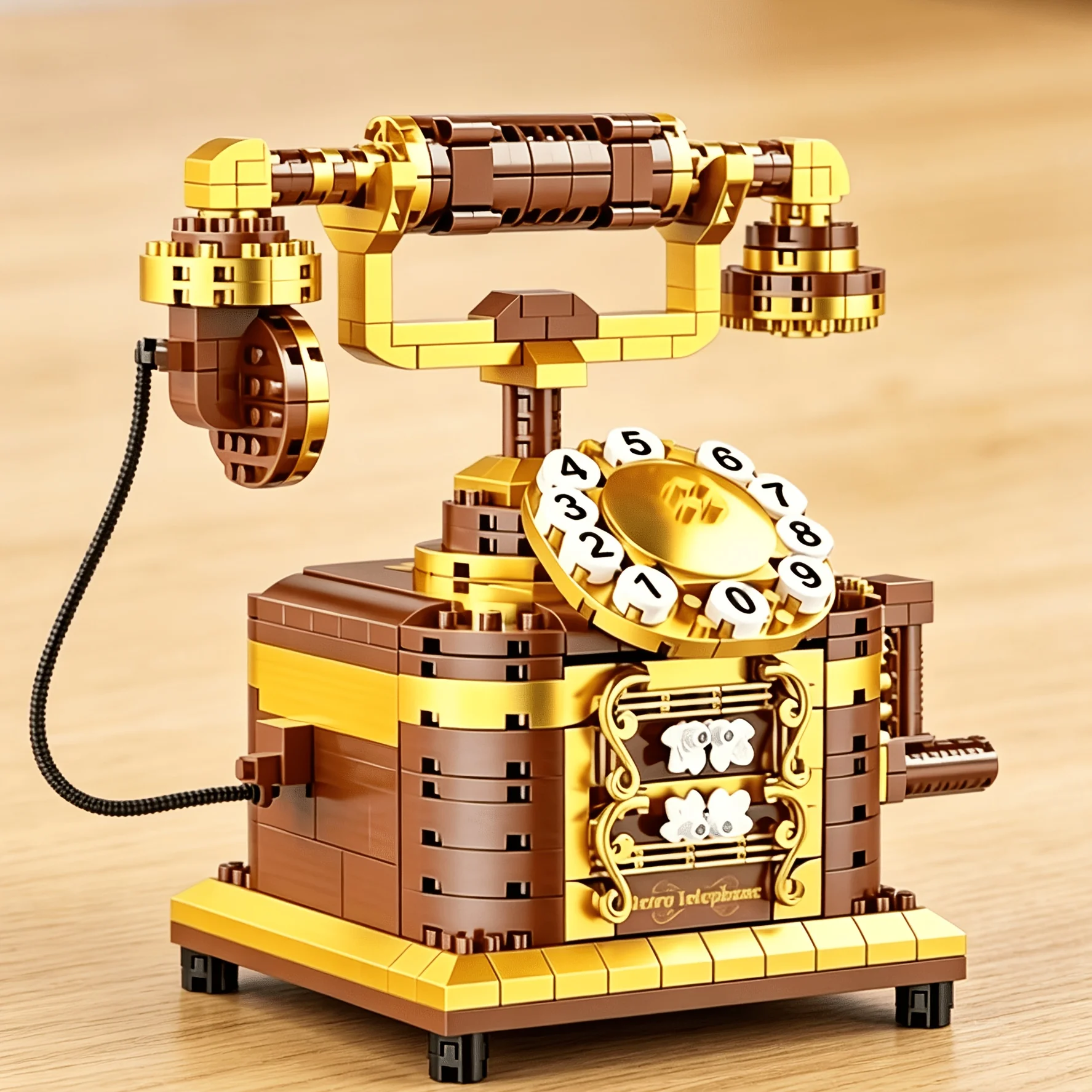 Telephone Building Block Model, Mixed Colors, High-Quality Durable ABS Material, DIY Creative Collection Building Block Set—Exce