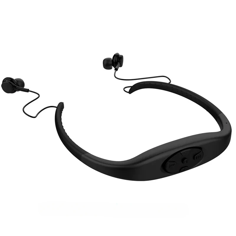 

Bluetooth Headset Stereo Ipx8 Waterproof Mini Sports Wireless Headset Supports WMA, MP3, WAV, APE, FLAC Formats