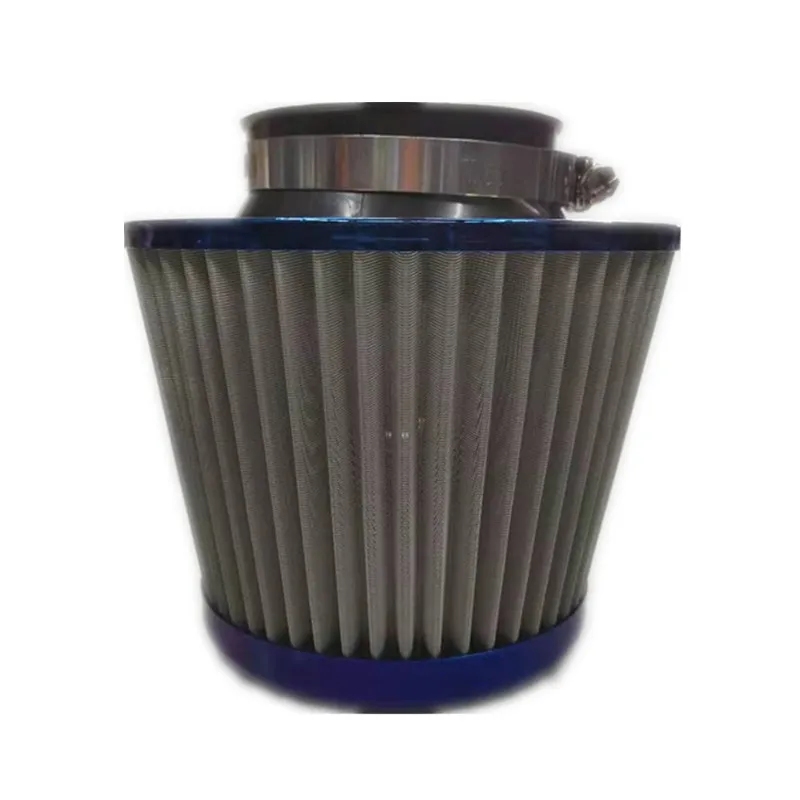 76MM 3-Inch Car Baking Blue Air Filter High Flow Intake Filter Intake Filter Sports Power Mesh Cover Cold Air Intake Kit