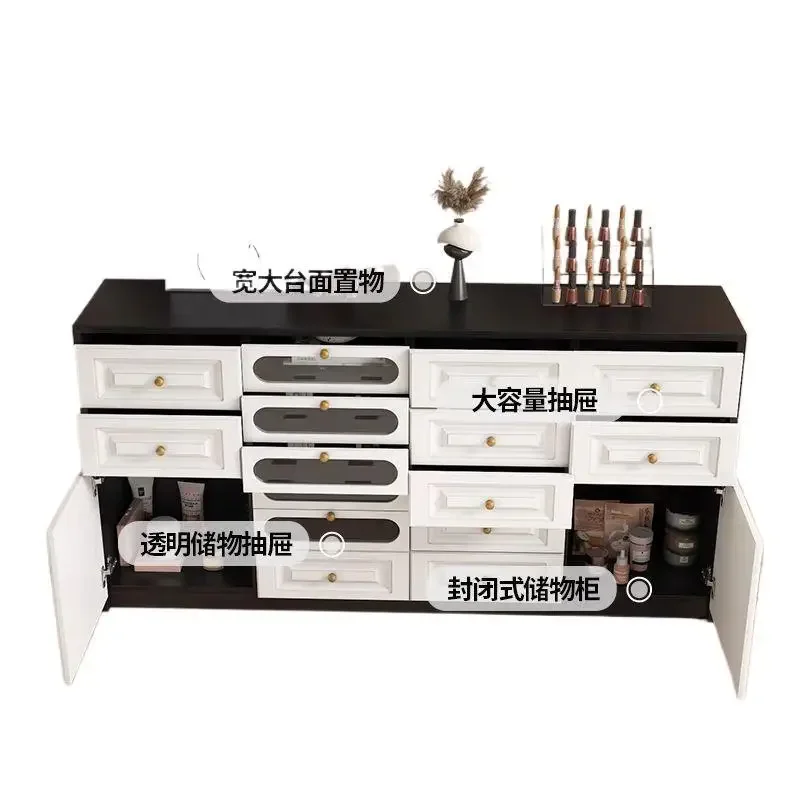 Professional Beauty Shop Display Cabinet Multi-layer Drawer Cabinet Nail Polish Storage Nail Shop Cosmetics Solutions Cross-bord