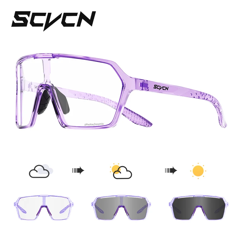 SCVCN fotochromowe okulary przeciwsłoneczne moda kolarstwo Outdoor Sports okulary rowerowe męskie MTB okulary wędkarskie okulary gogle rowerowe