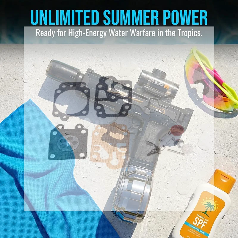 LED Lighted Automatic Electric Water Gun High Capacity for Summer Water Games