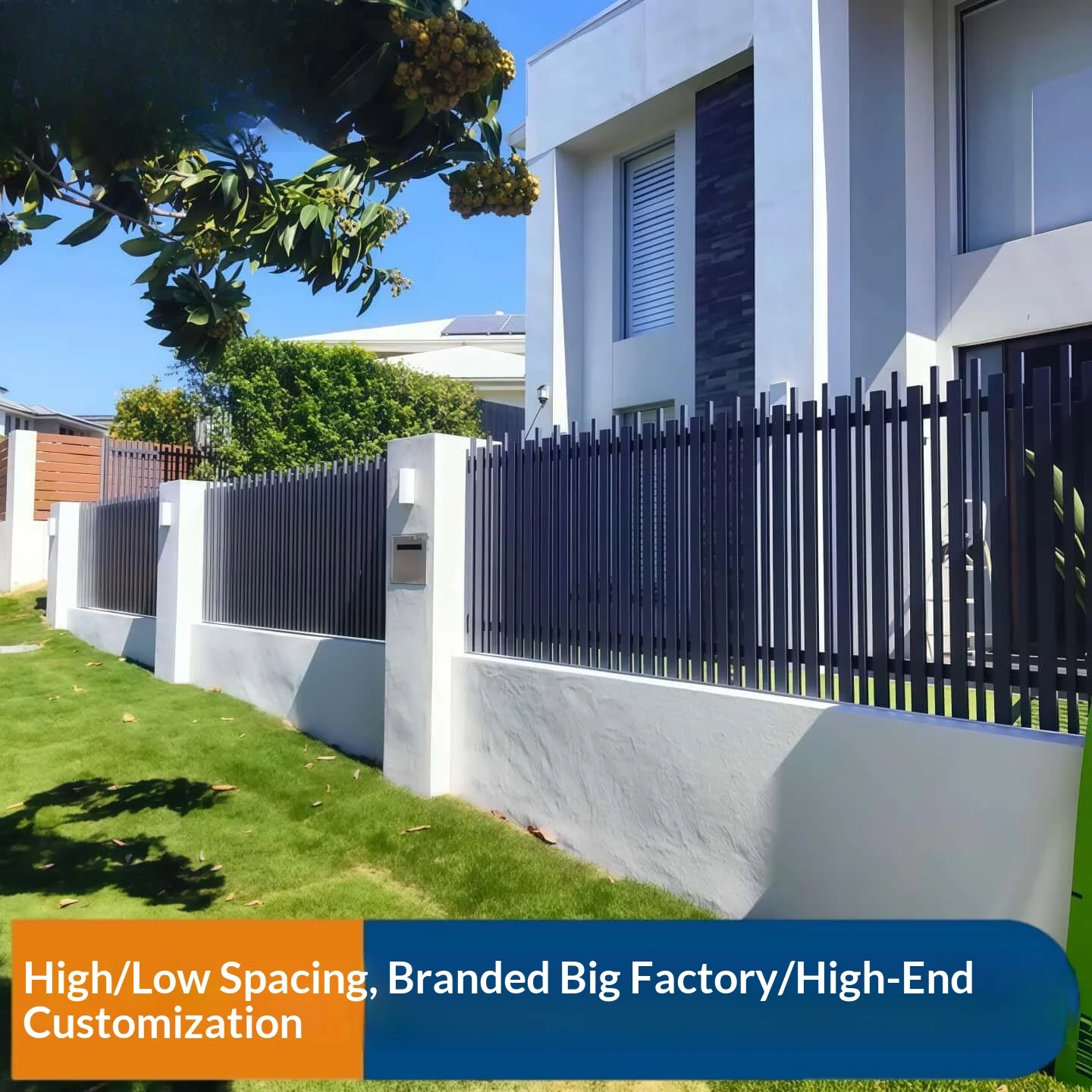 

Aluminum Alloy Villa Courtyard Fence Custom Balcony Terrace Protective Railing Outdoor Garden Weatherproof Anti Rust Fencing