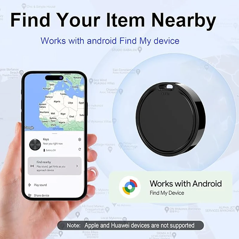 AirTag Positioning Locator for Android Compatible Google Find Hub Item Finder Versatile Tracker for Keys Wallets Luggage