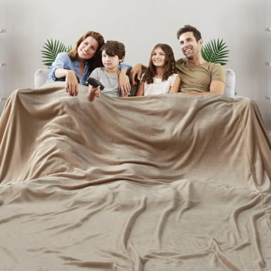 

Big Oversized Soft Blanket, Giant Fleece Companion 120x120, California King Warm Blanket for Whole Family, Bed, Sofa, Couch, Tr