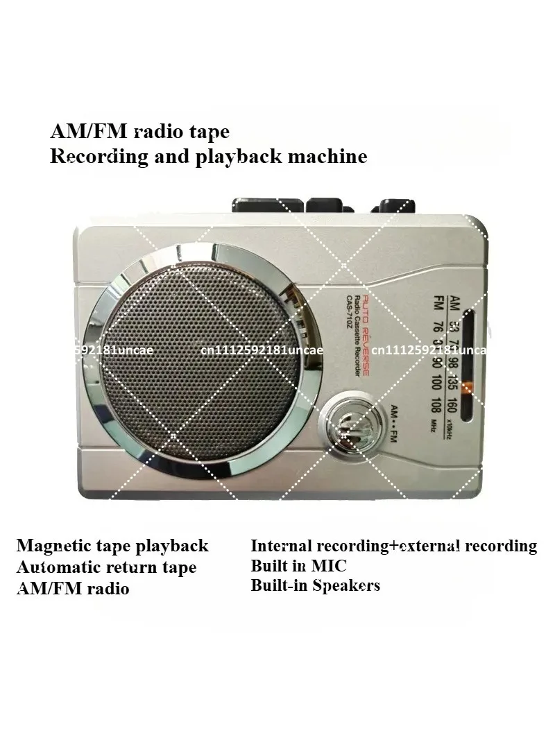 2-Band Radio Cassette Portable Player, Vintage Cassette Player with Automatic Rewind, Nostalgic Cassette Recorder