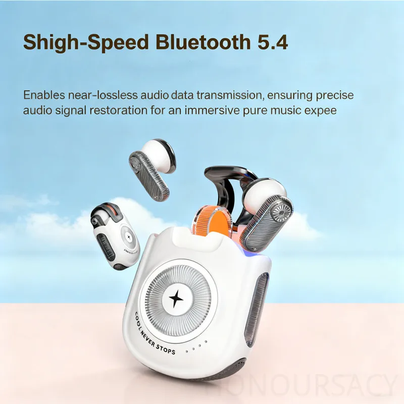 

Умное шумоподавление Hesdsets HIFI стерео голосовое управление Bluetooth 5,4 наушники с дистанционным управлением драматическая чистка наушники для селфи