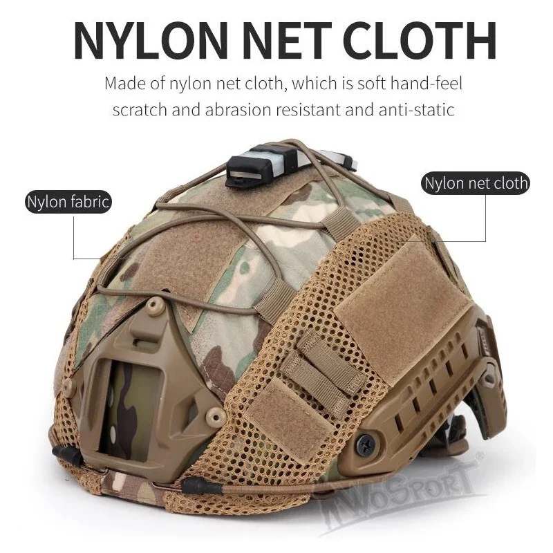 Tactical Helmet Cover with Elastic Cord for FAST Helmet Airsoft Paintball Wargame Gear CS MH PJ BJ Helmets Cover 11 Colors