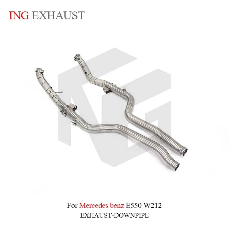 

ING exhaust downpipe for Benz E550 W212 5.5L V8 2009-2016 3inch Large diameter SS304 Today's Specials TIG manual welding