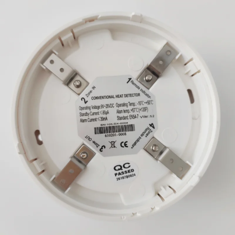 2 Wires Conventional Heat Detector Fixed Temperature Heat Alarm Heat Sensor for Fire Alarm System WT105