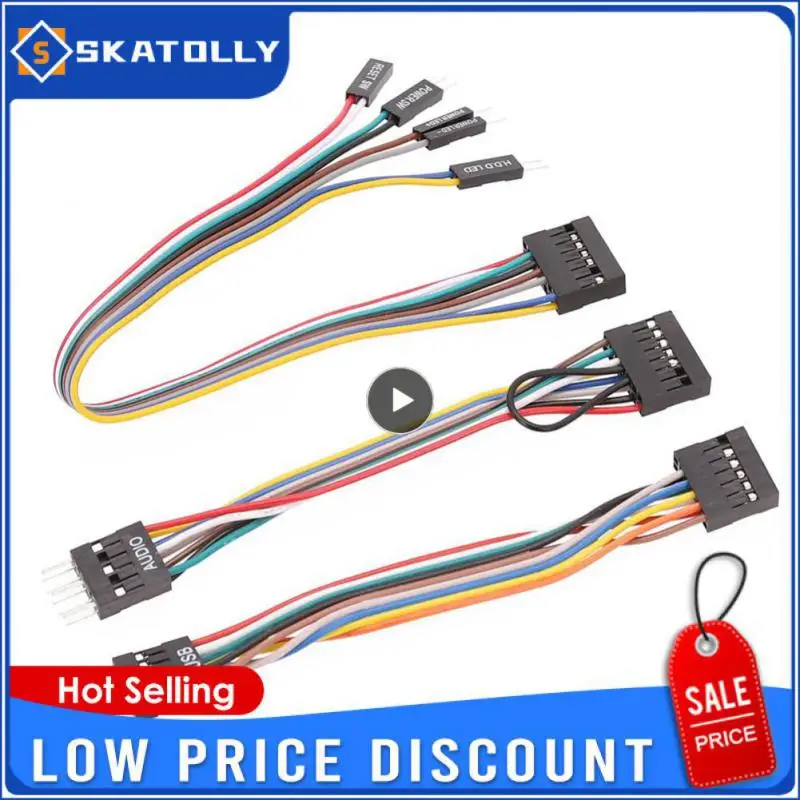 Suitable for motherboards with ordinary chassis transfer wiring switch cable USB cable audio cable three-piece set