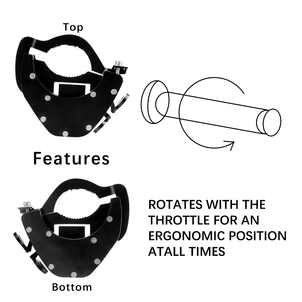 Adjustable Motorcycle Cruise Control Throttle Assist Handlebar Throttle Lock Assist Lock Retainer Top Bottom KIT