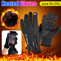 USB Touch Screen Gloves Winter Warm Electric Heated Gloves Heated Motorcycle Gloves Windproof Heated Gloves for Women Men