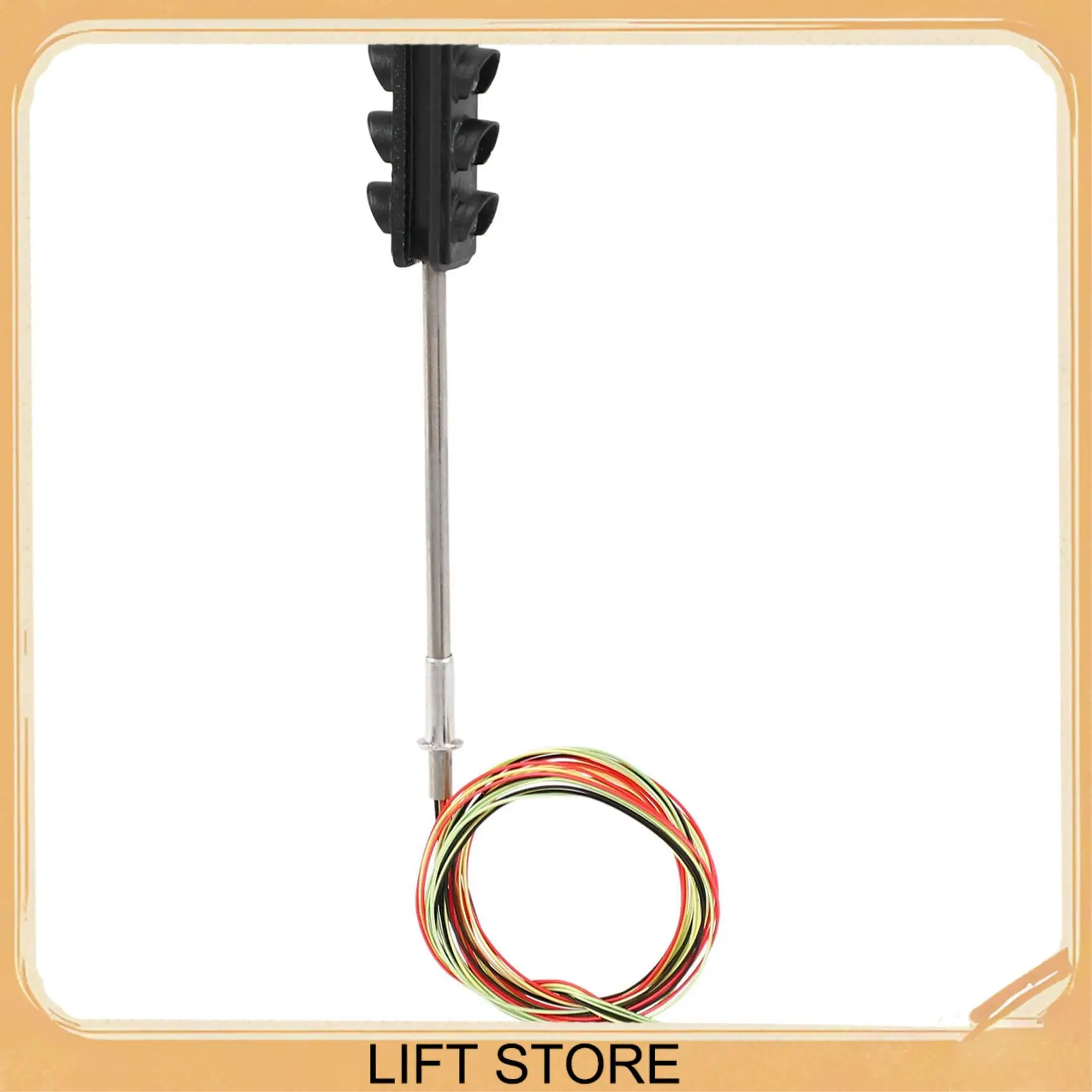 BTLIFE-2X 3 Color Traffic Light Signals Ho Oo Scale Model 6Led For Diy Sand Table Crossing Street Construction Railway Two Side