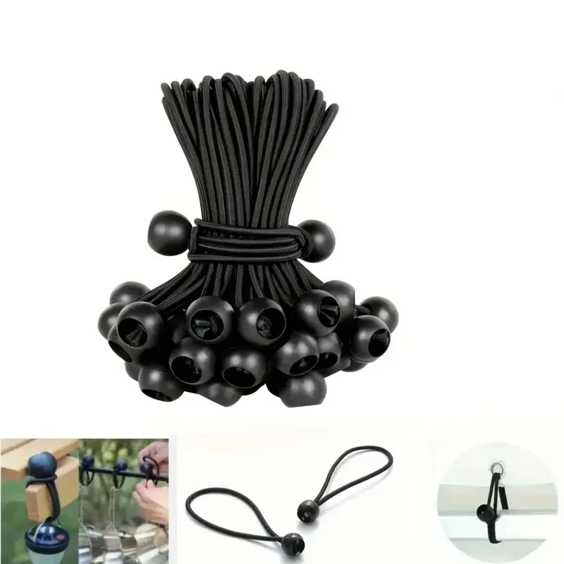

54Pcs 20cm UV Resistant Bungee, Weather Proof Strap, Long Term Outdoor & Garden Net Rope