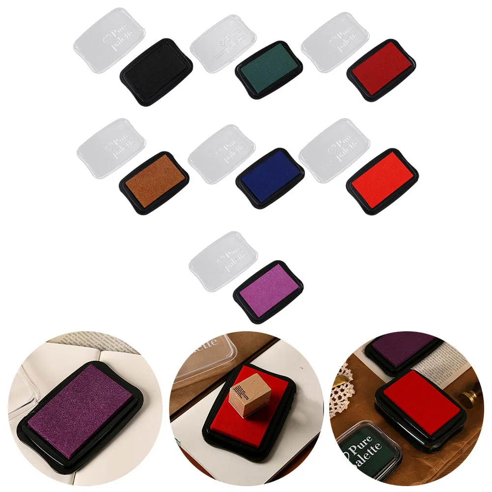 1pc Einfarbig Große Größe Vintage Stempelkissen Für Stempel DIY Handwerk Scrapbooking Stempelkissen Gummi Holz Stempel Papier Stempelkissen