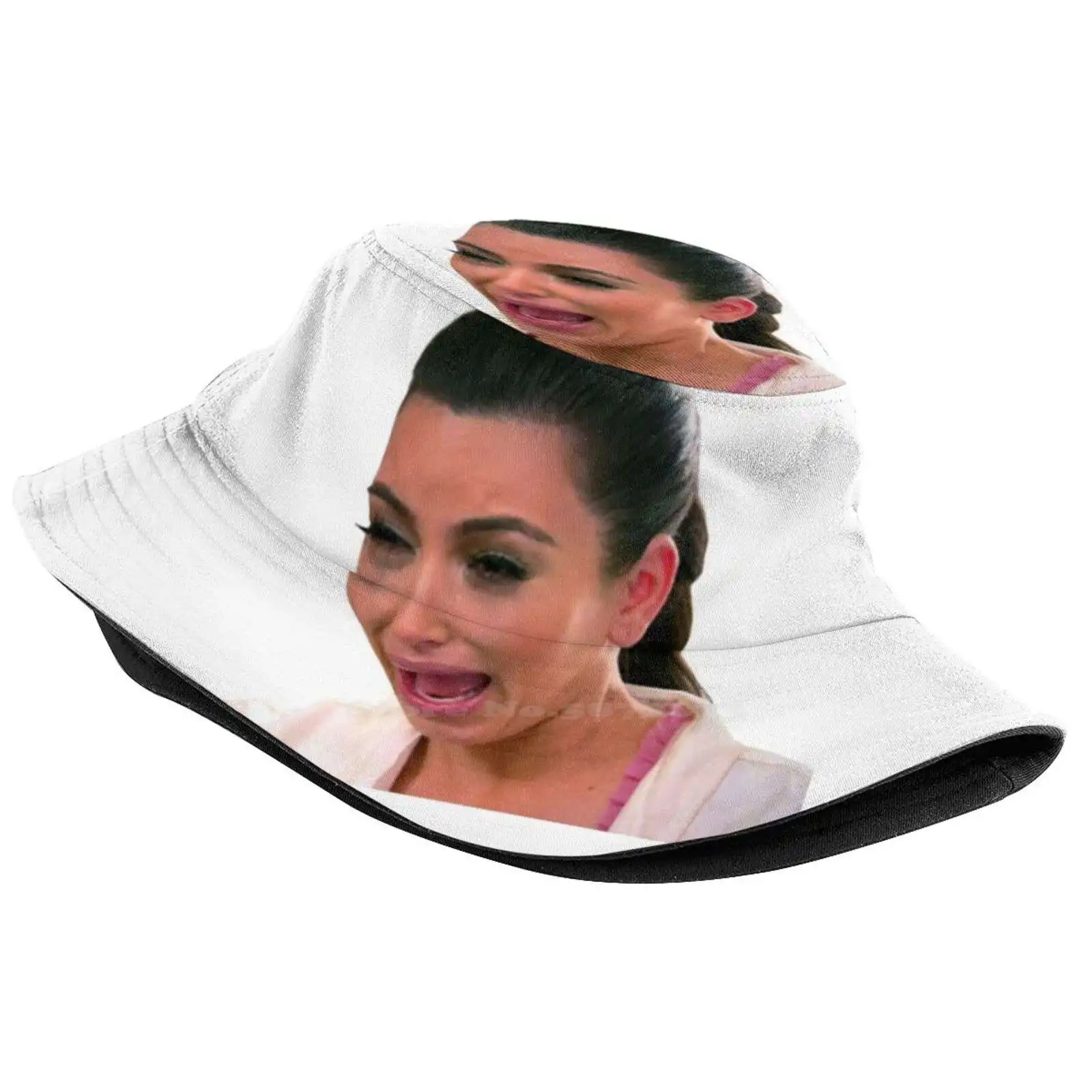 Kim K Crying Face Unisex Fisherman Hats Bucket Hats West Kimye Jenner Kuwtk Reality Tv Popular Crying Funny Meme Hilarious