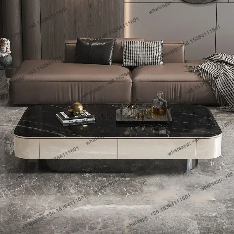 LD Designer Luxury Coffee Table Modern Kitchen Storage Drawers Moving Writing Dinner   Mesa Auxiliar Trendy Furniture