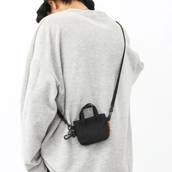 Men and Women's Key Pouch Tide Mini Small Bag Functional Leisure Crossbody Canvas Cigarette Case Bags Documents Headphone Bag