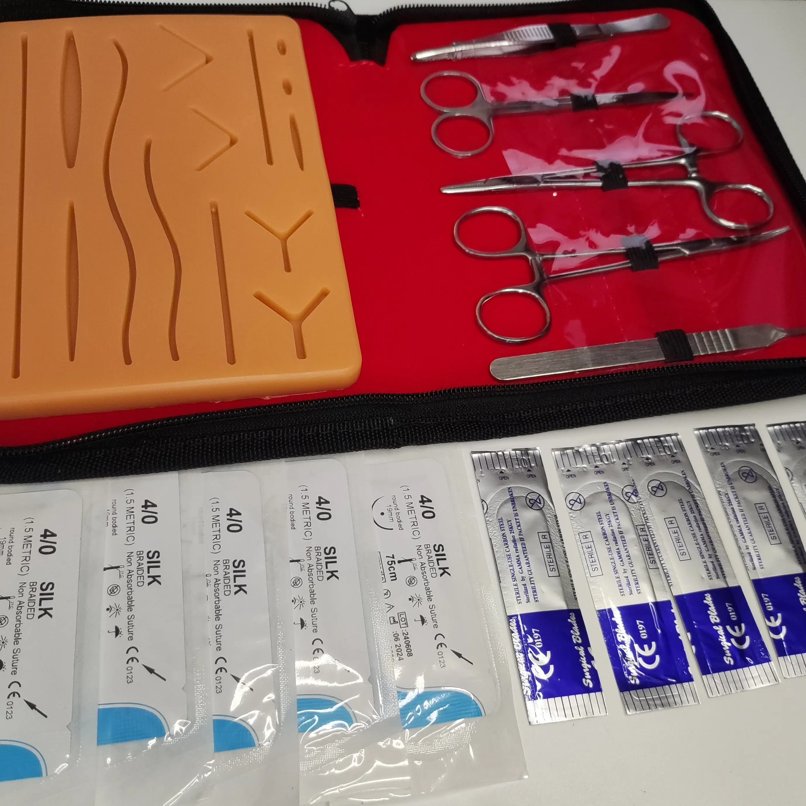Surgical Instrument Suture Kit Practice Skin Module Simulation Skin Silicone Skills Operation Practice Model