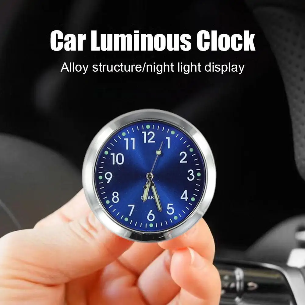 Mini Electronic Clock Universal Car Dash Clock Luminous Quartz Watch Ornament Waterproof Mini Watch Car Quartz Clock For Ca W6c7