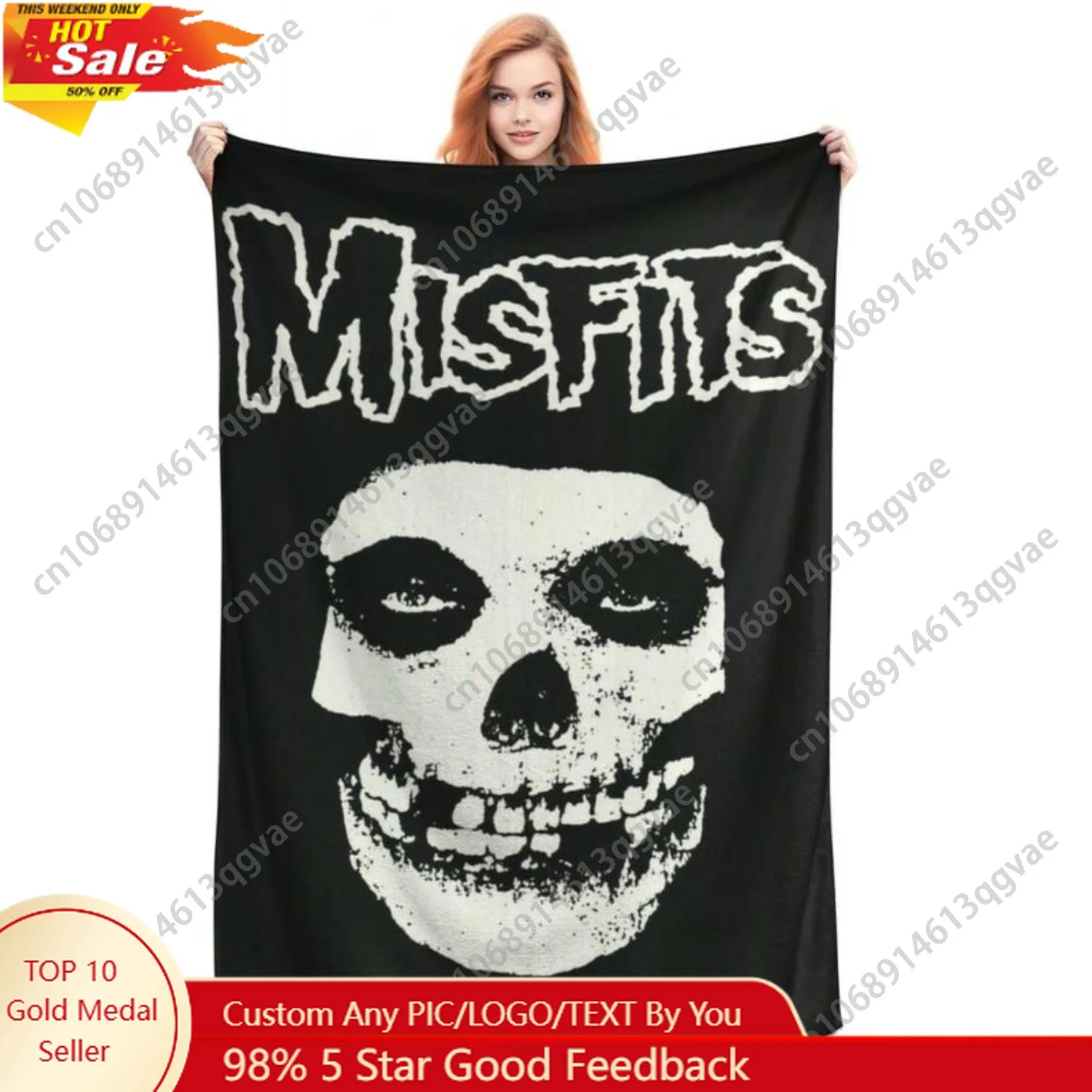 

A By MISFITS Printed Flannel Blanket Super Soft and Machine Washable with A Modern Design Perfect for Bed Sofa Travel